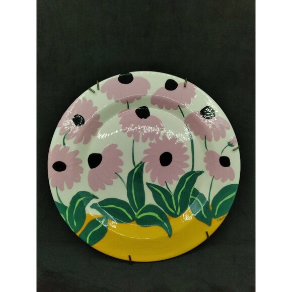 Vtg. North Carolina Artist Lisette Hasbun Decorative Hanging Floral Plate 8.25" - Picture 11 of 12